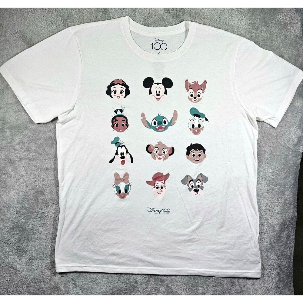 Disney Womens 100 Years Graphic T-Shirt Sz X Large